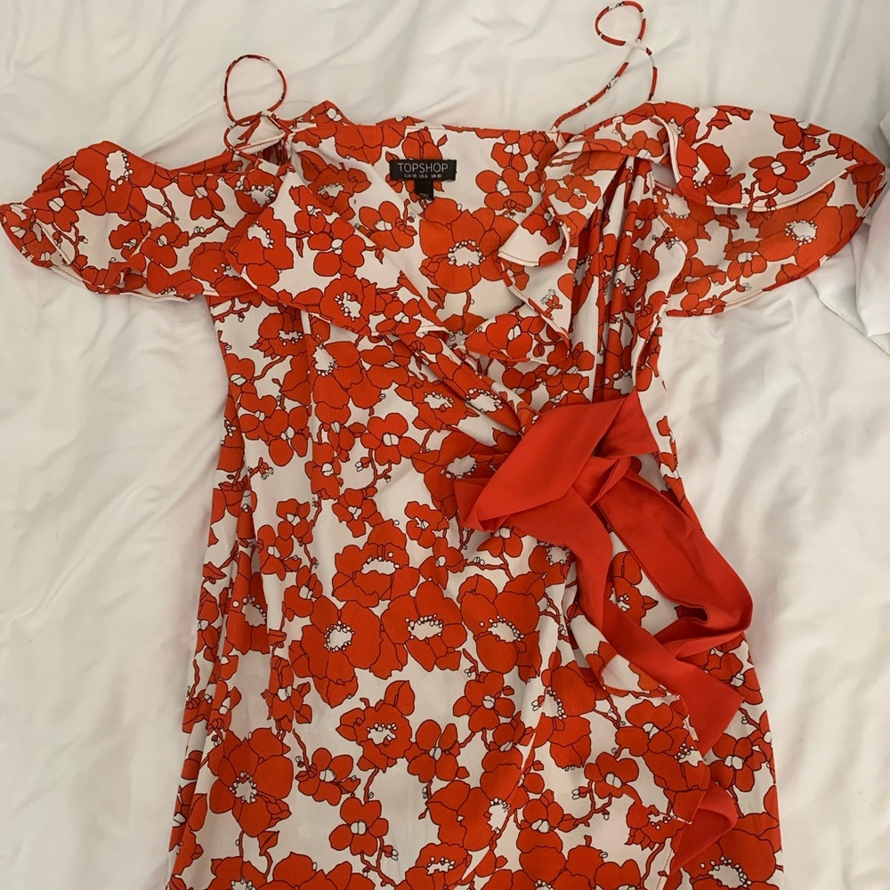 Topshop mini wrap dress